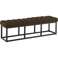 SITZBANK 150/38 cm Stoff Braun - Schwarz/Braun, Textil/Metall (150/46/38cm) - CLP