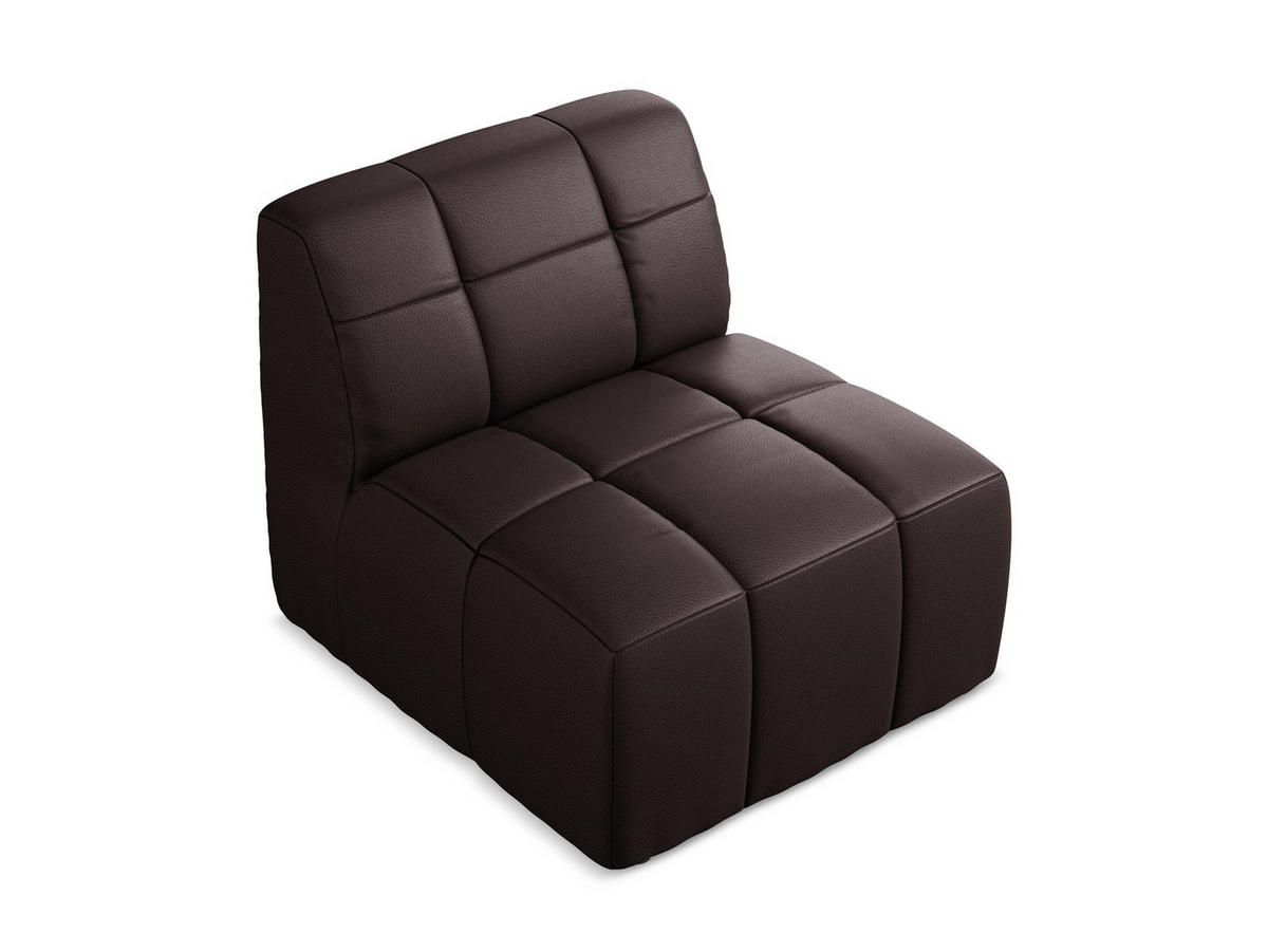 SOFAELEMENT Kunstleder Violett - Pflaume/Schwarz, Holzwerkstoff/Kunststoff (75/77/90cm) - Makamii