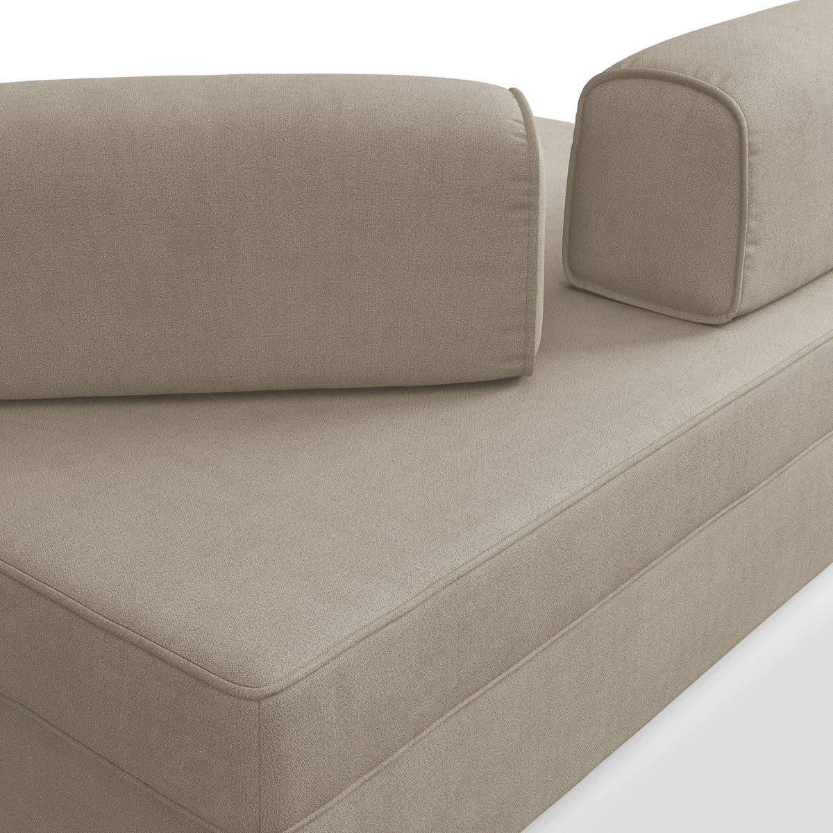 LINEARSOFA Liberty ausziehbar - Beige, Textil (200/42/105cm) - Divani.store