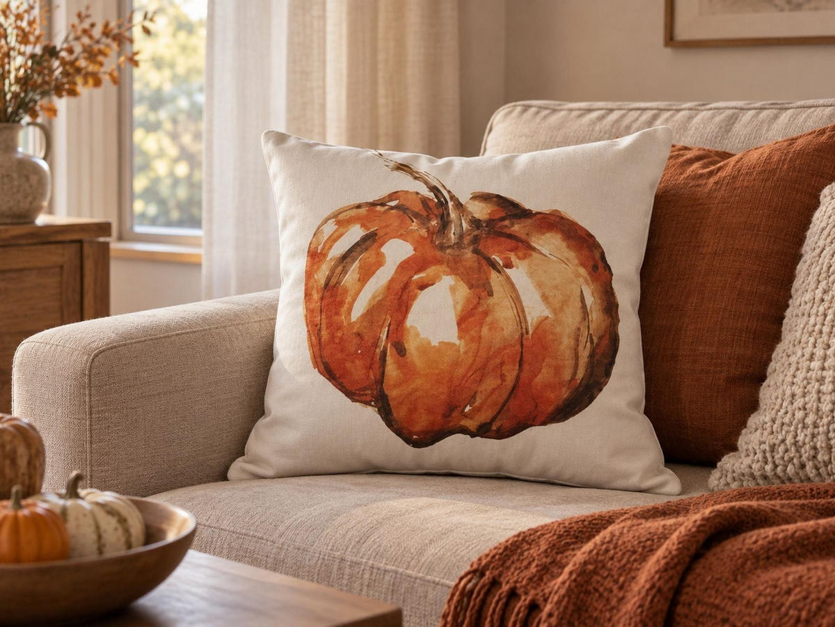 OKRASNA BLAZINA bež 45/45 cm Curbita - bež, tekstil (45/45cm) - Beliani