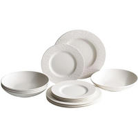 TAFELSERVICE Manufacture Rock Blanc weiß 12er Set - Weiß, Keramik (1/1/1cm) - Villeroy & Boch
