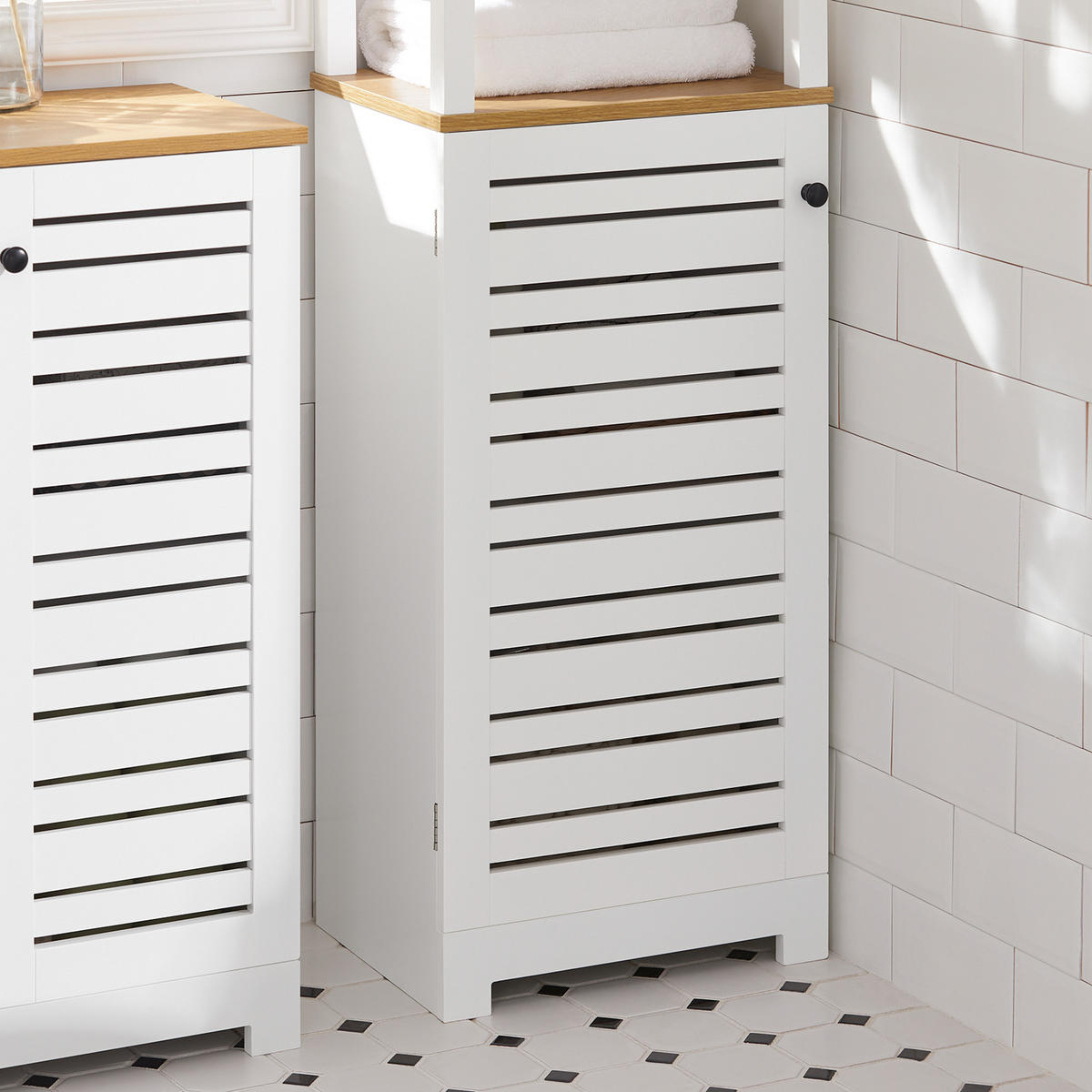 HOCHSCHRANK Weiß - Weiß, Holzwerkstoff (60/160/30cm) - SoBuy