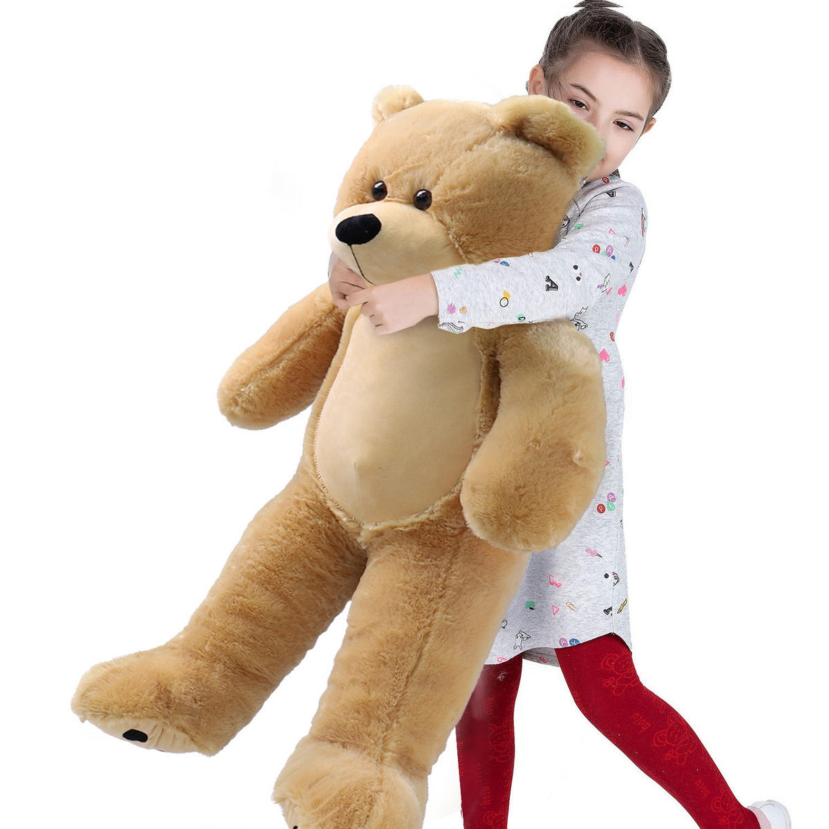 PLÜSCHTIER Teddy Hellbraun 92cm - Hellbraun, Textil (30/40cm) - Vercart