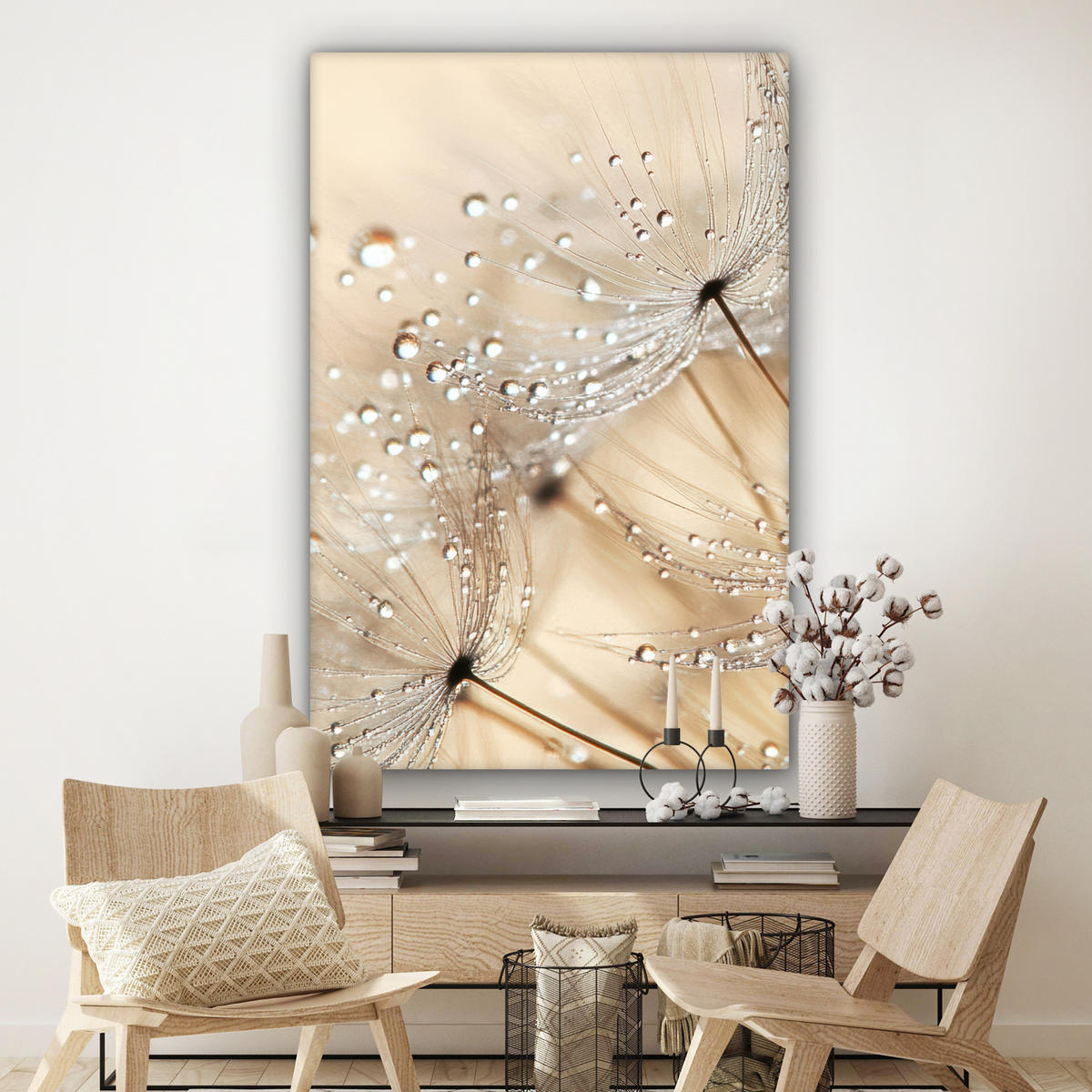 SLIKA NA PLATNU Regrat 90x140 cm - rjava, tekstil (90/140cm) - MuchoWow