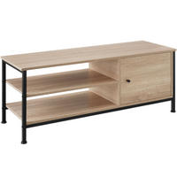 TV-REGAL Durban,110 x 40 x 45,5 cm,Industrial Holz hell, Eiche Sonoma - Naturfarben, Holzwerkstoff (40/45.5/110cm) - tectake