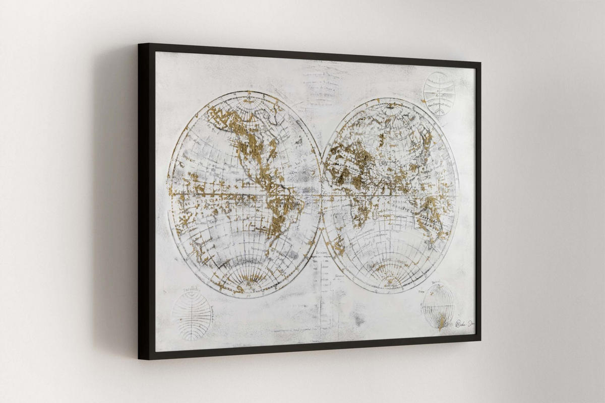 RUČNĚ MALOVANÝ AKRYLOVÝ OBRAZ BÍLÝ/ŠEDÝ, 120/80 CM - bílá/šedá, dřevo/textil (120/80cm) - KUNSTLOFT