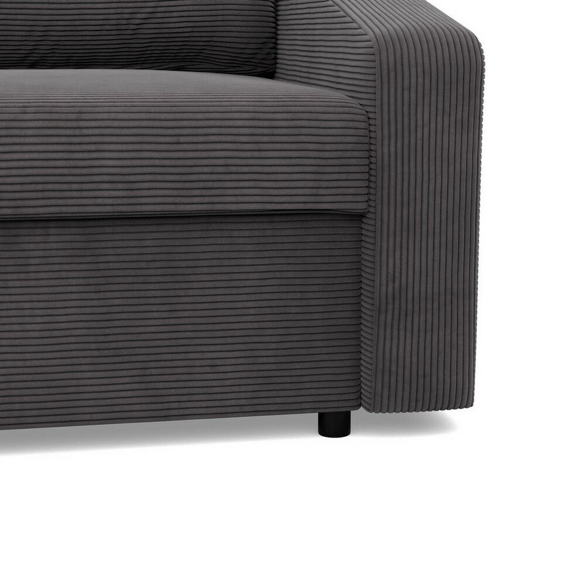 SOFA Neo mit abgeschrägter Armlehnen dunkelgrau - Dunkelgrau, Textil (148/90/87cm) - SIMKAM Furniture
