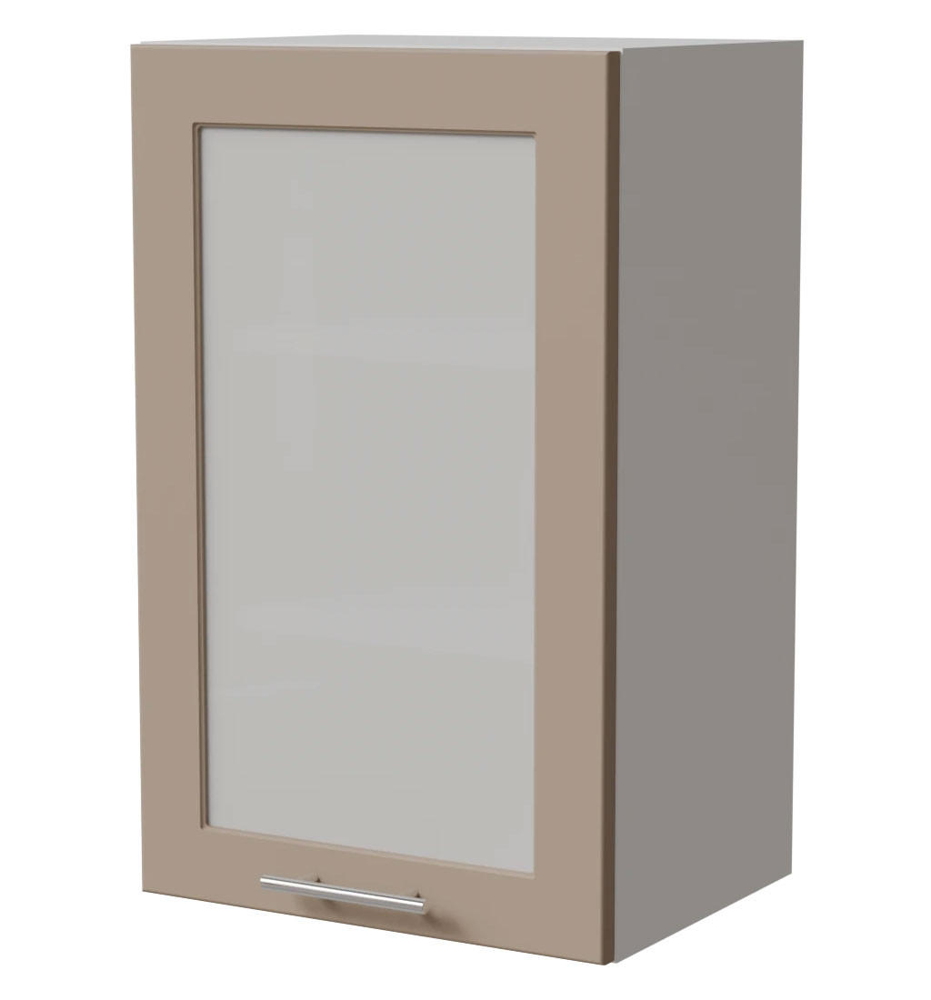 Feldmann-Wohnen Küchenhängeschrank Graubraun, Weiß 45x72x32.5 cm