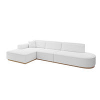 ECKSOFA Ottomane Links IREA-L2 - 327x165x80 cm Weiß - Weiß, Holzwerkstoff/Textil (327/165cm) - ALTDECOR