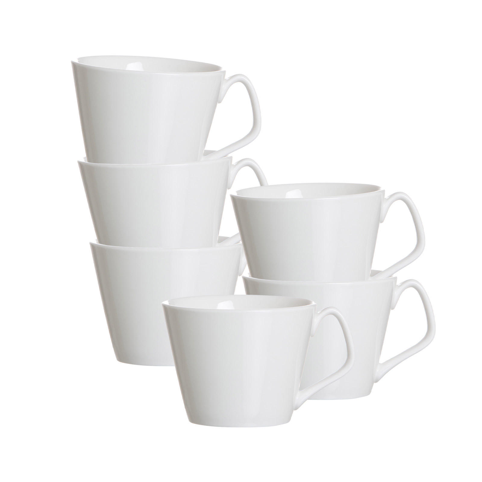 KAFFEETASSEN Arena weiß 200 ml 6er Set - Weiß, Keramik (0.2L) - Ritzenhoff Breker