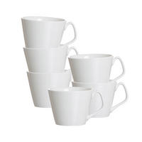 KAFFEETASSEN Arena weiß 200 ml 6er Set - Weiß, Keramik (0.2L) - Ritzenhoff Breker