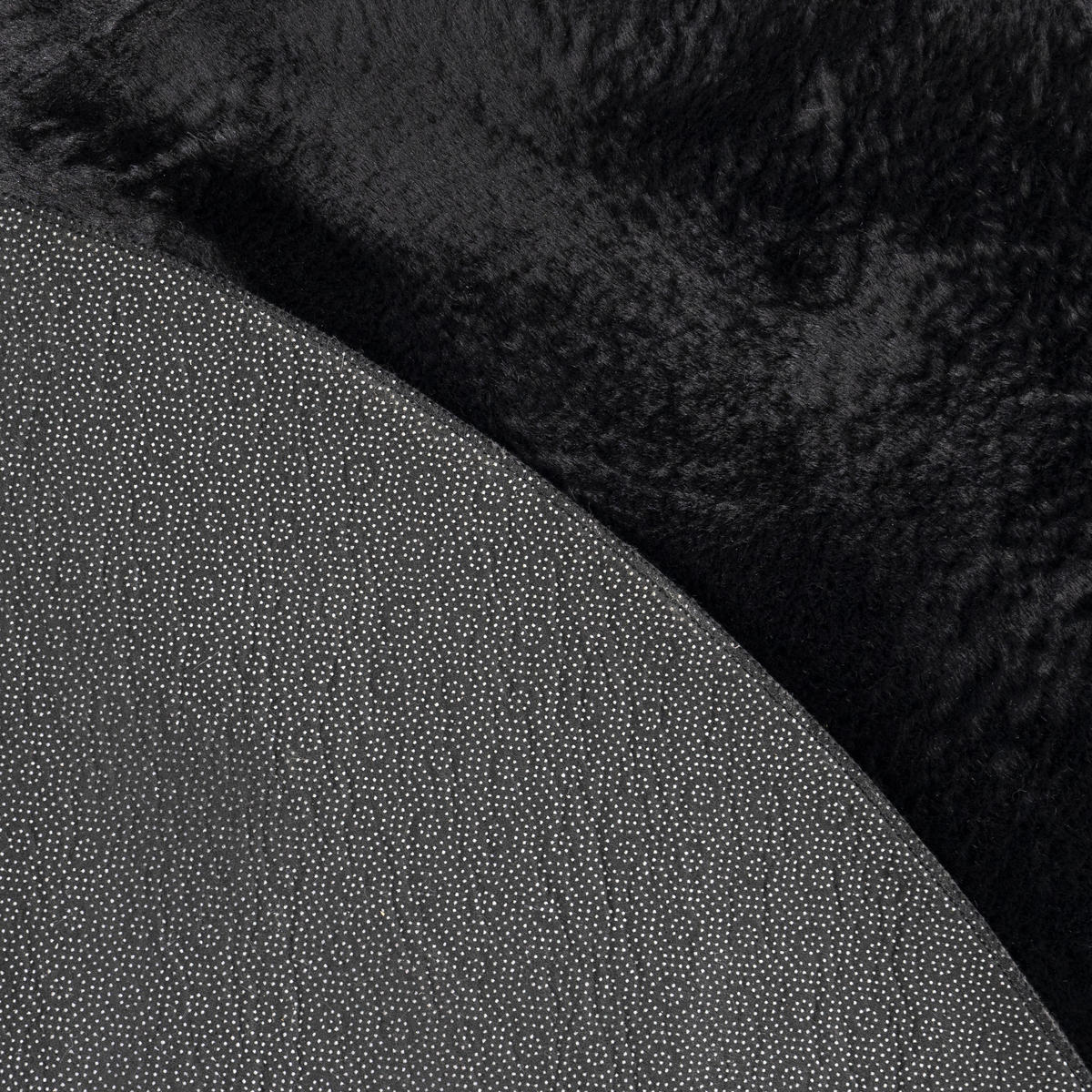 HOCHFLORTEPPICH 160/160 cm Soft 380 - Schwarz, Textil (160/160cm) - Paco Home