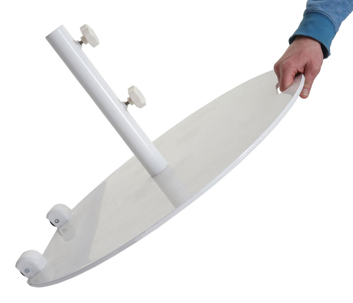 SONNENSCHIRMSTÄNDER ROLLBAR Weiß - Weiß, Metall (69/69cm) - MCW