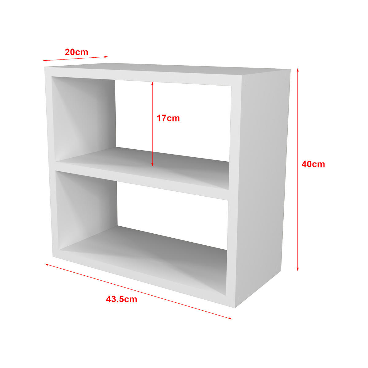 KÜCHENREGAL Hjo - Weiß, Holzwerkstoff (43.5/40/20cm) - [en.casa]