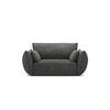 SESSEL Kaelle aus Chenille-Stoff dunkelgrau - Dunkelgrau, Textil (100/85/128cm) - Micadoni