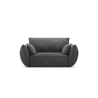 SESSEL Kaelle aus Chenille-Stoff dunkelgrau - Dunkelgrau, Textil (100/85/128cm) - Micadoni