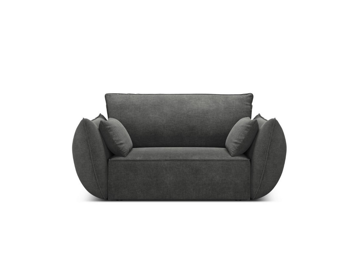 SESSEL Kaelle aus Chenille-Stoff dunkelgrau - Dunkelgrau, Textil (100/85/128cm) - Micadoni