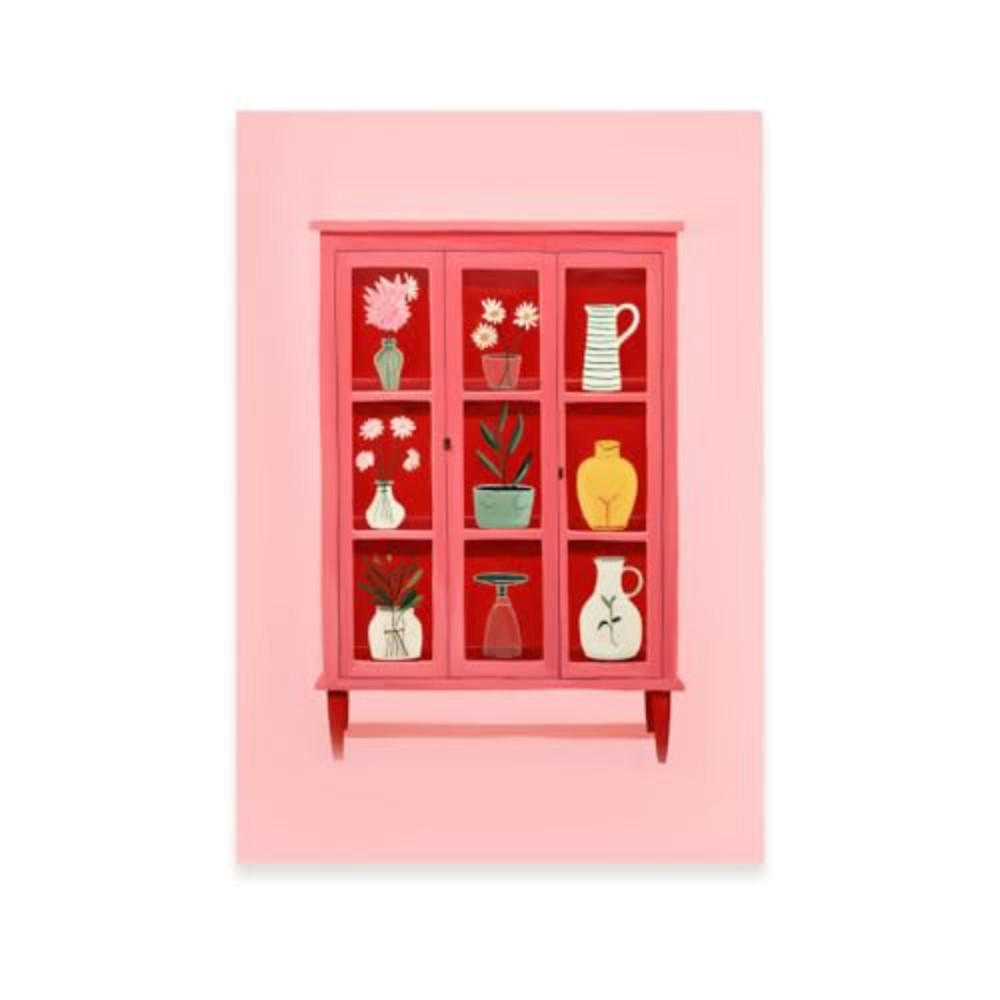 POSTER Pink Schrank Blatt A4 Rahmenlos - Klar, Papier (29.7/5/21cm) - Nacnic