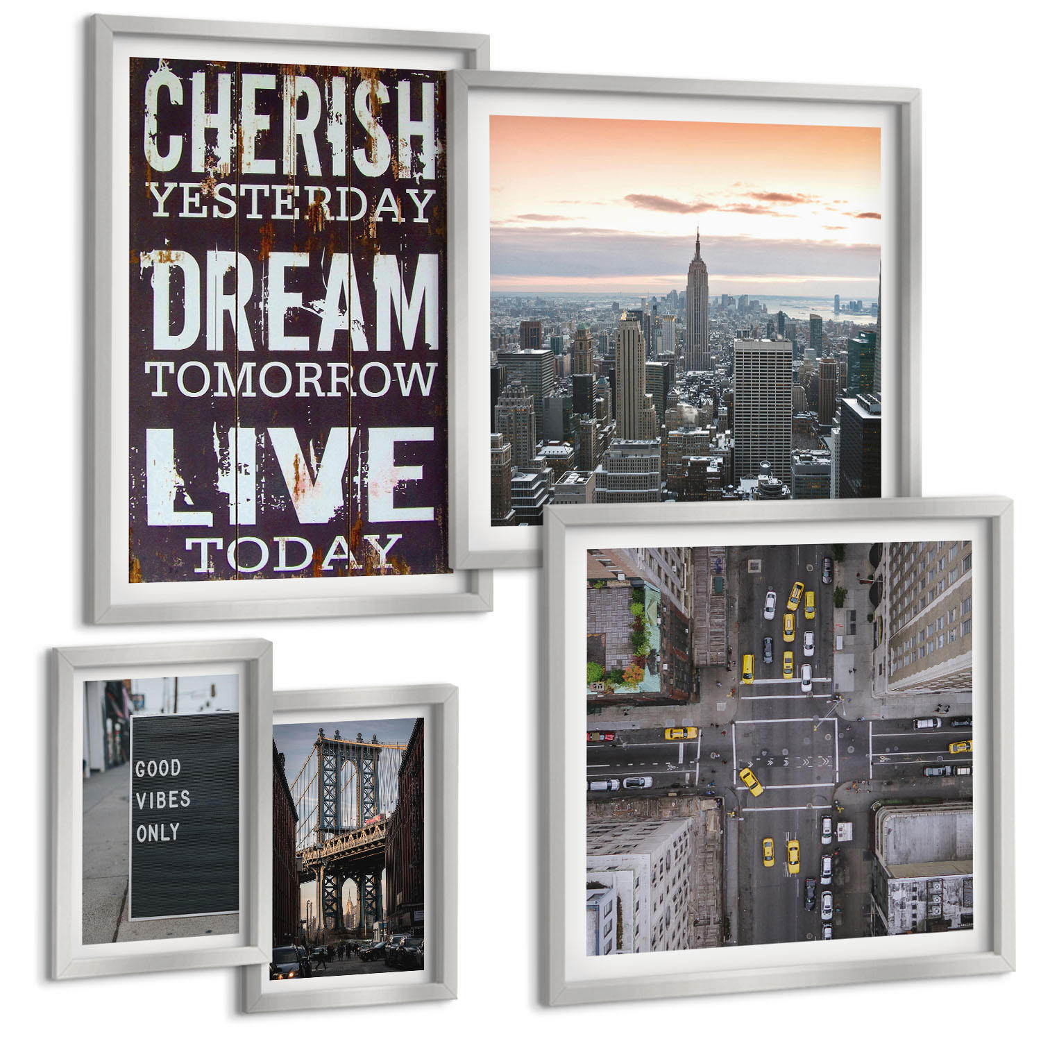 Tulup Bilder Silber 40x60 cm