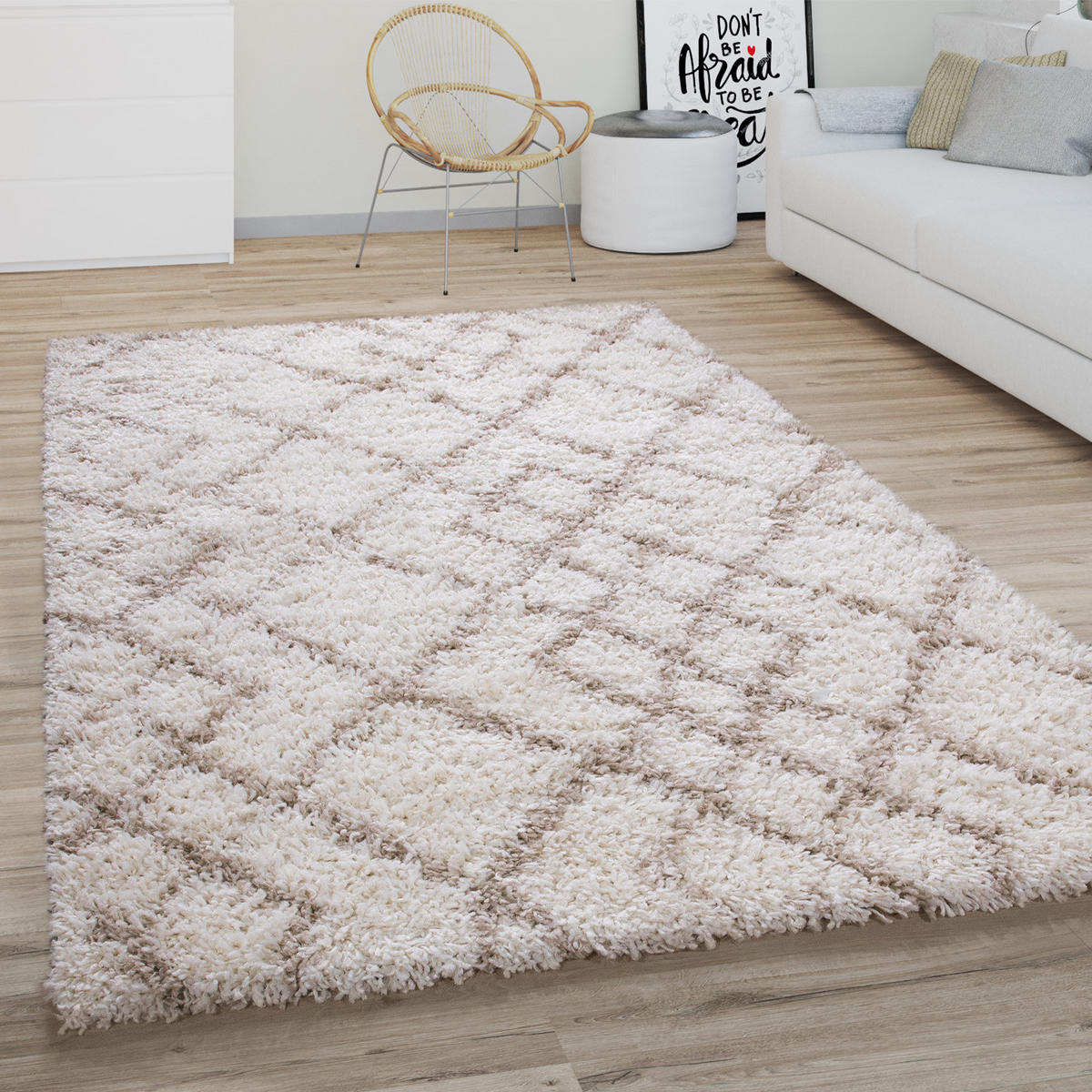 HOCHFLORTEPPICH 80/150 cm Kalmar 449 - Creme, Textil (80/150cm) - Paco Home