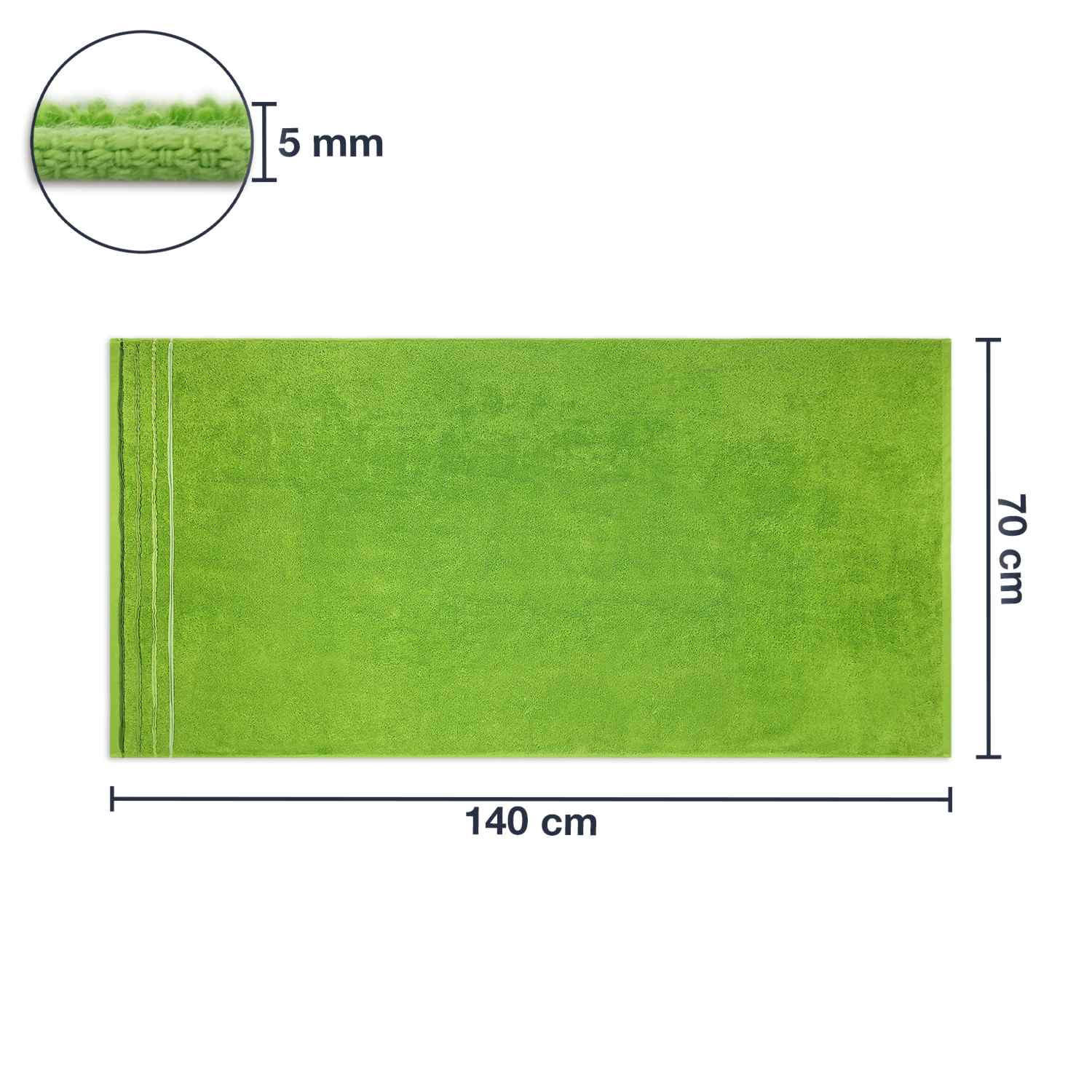 DUSCHTUCH JASMINA WEICH - Grün, Textil (70/140cm) - WohnDirect