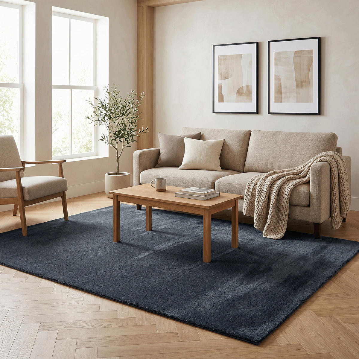 HOCHFLORTEPPICH LIVORNO SUPER SOFT - Anthrazit, Textil (80/200cm) - Snapstyle