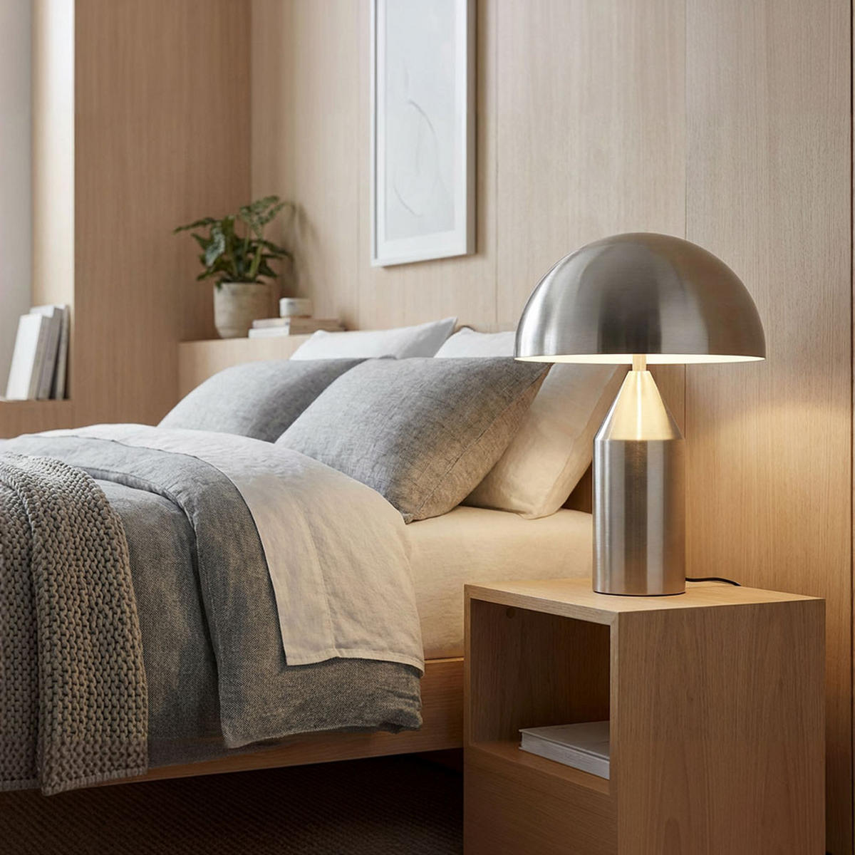 LED TISCHLEUCHTE Metall Silber Nickel - Silberfarben, Glas (28/28/39cm) - Globo Lighting