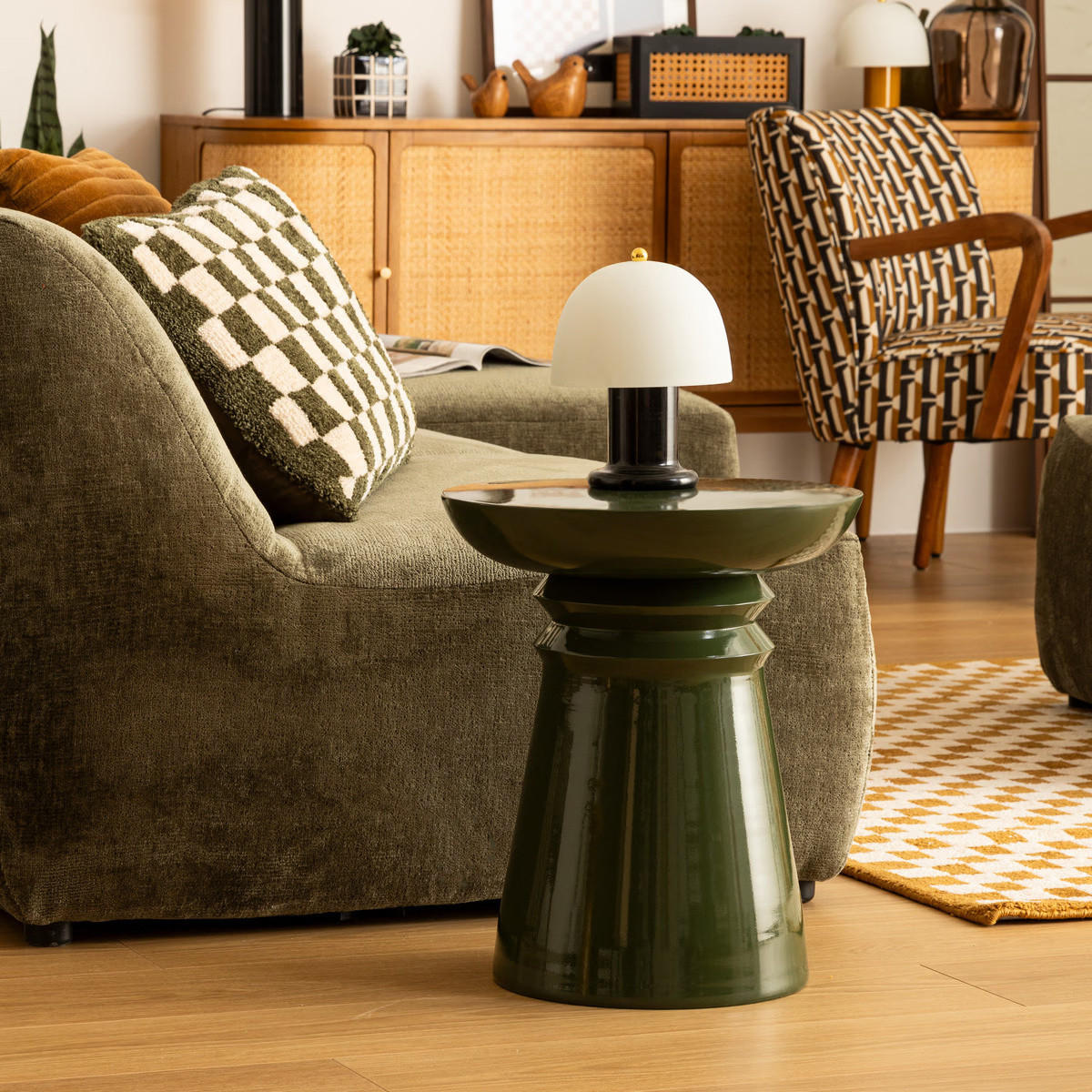COUCHTISCH Jaya Grün 38/38/43 cm - Grün, Metall (38/38/43cm) - Atmosphera Createur d´interieur