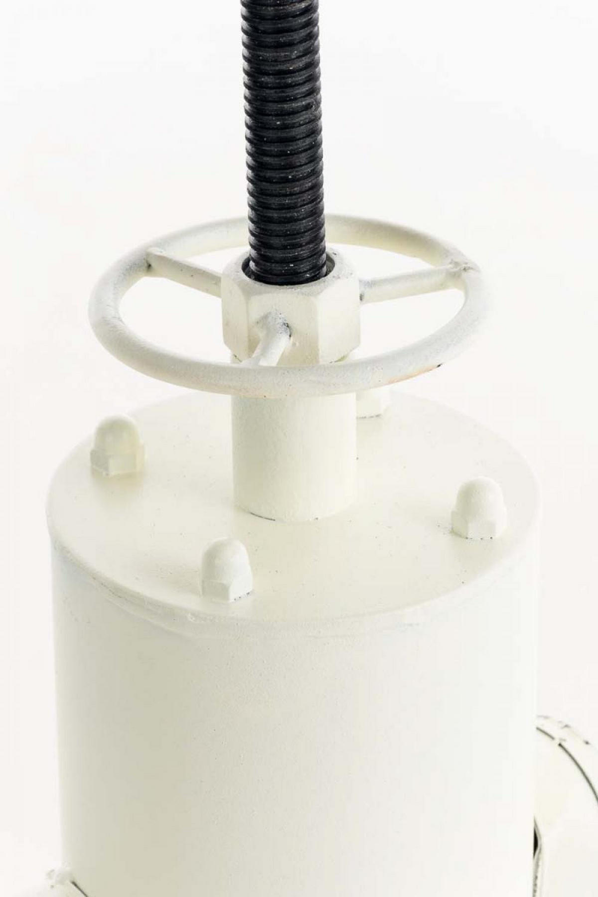 BARTISCH rund 54 cm Metall antik weiß - Weiß, Metall (54/91/54cm) - CLP