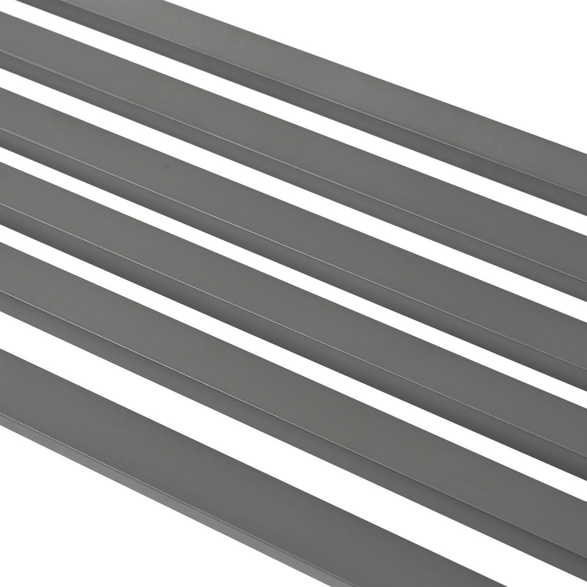 GARTENBANK - Grau, Metall (127.5/82/59.5cm) - Relaxdays