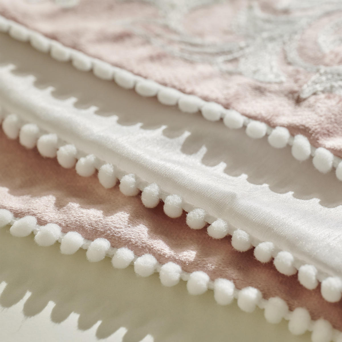 TISCHLÄUFER Blando - Hellrosa, Textil (180/45/1cm) - home&you