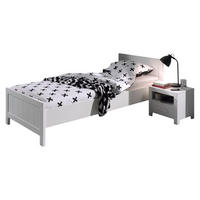 BETT mit Nachtkommode Karalynn aus MDF in Weiß - Weiß, Holzwerkstoff (90/200cm) - 58aufmkessel