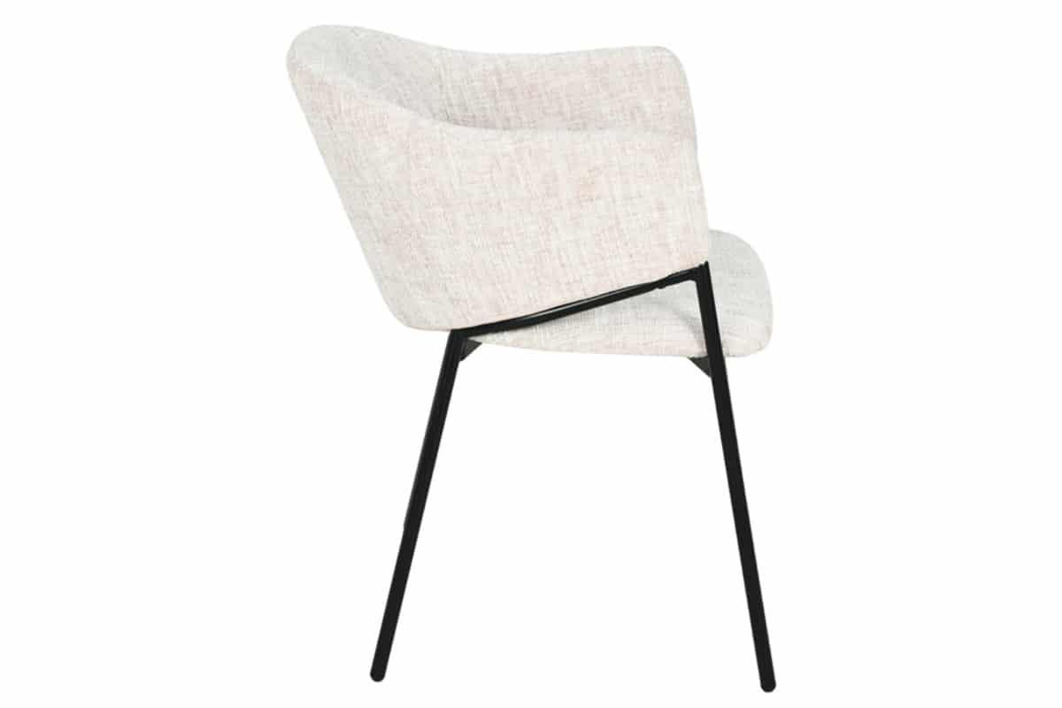 STUHL NOBLESSE Chenille Beige 80 cm - Beige/Schwarz, Kunststoff/Textil (52/77/60cm) - riess-ambiente