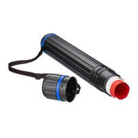 PLAKATNA cev - črna, umetna masa (9/100/9cm) - Relaxdays