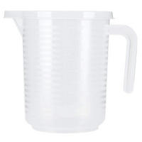 MESSBECHER 1000 ml mit Deckel transparent - Transparent, Kunststoff (1L)