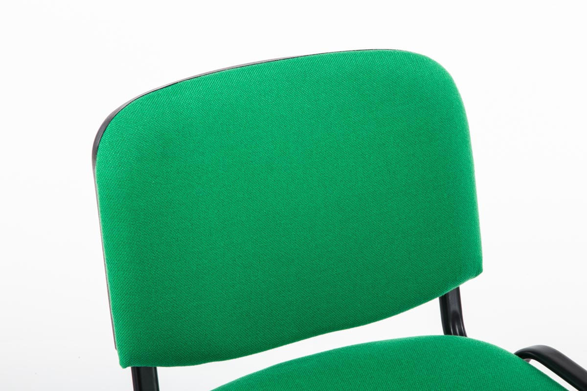 BESUCHERSTUHL Keen mit Stoffbezug, Gestell Schwarz / Bezug Grün - Schwarz/Grün, Textil/Metall (53/83/53cm) - TPFLiving