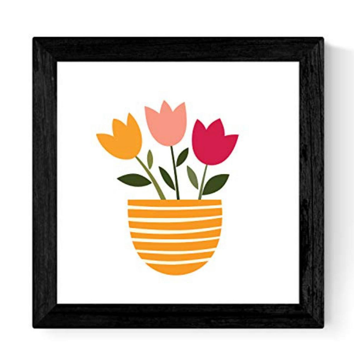 POSTER Set mit 4 blinkenden Blumensträuße 20x20cm Rahmenlos - Klar, Papier (20/3cm) - Nacnic