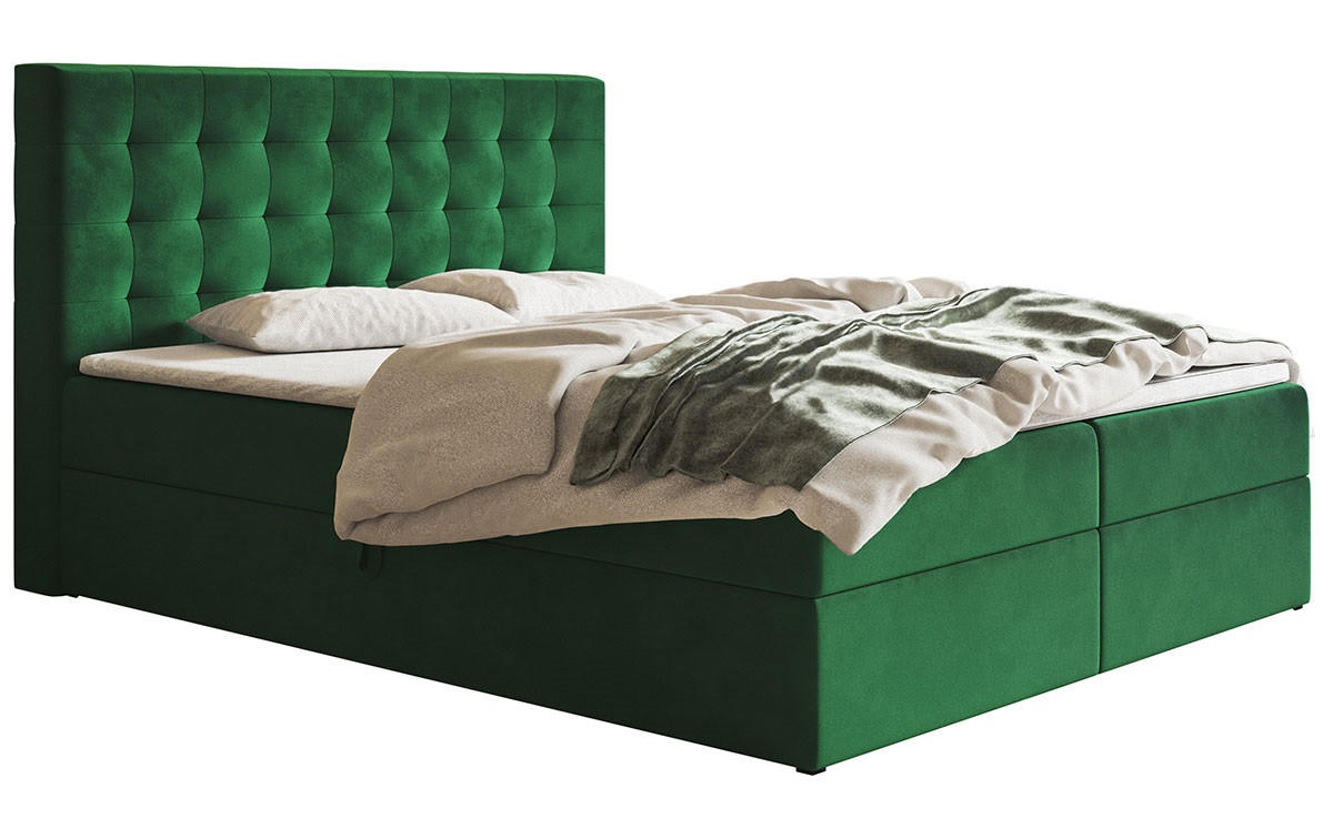 BETT Grün FOX 2 Kontinental 120x200 cm - Grün, Textil (120/200cm) - Sepro Meble