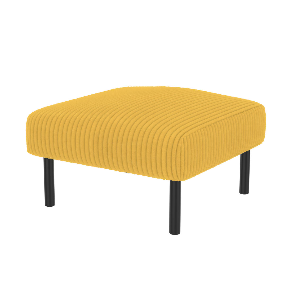 HOCKER Cord Gelb - Gelb, Textil/Metall (56/39/51cm) - WISHDOR