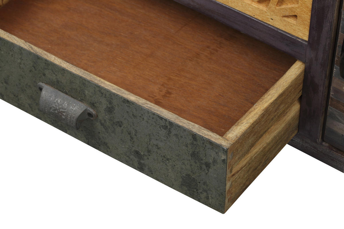 WOHNZIMMERREGAL Arvid Holz Mehrfarbig 183x80x40cm - Multicolor, Holz (80/183/40cm) - DELUKE