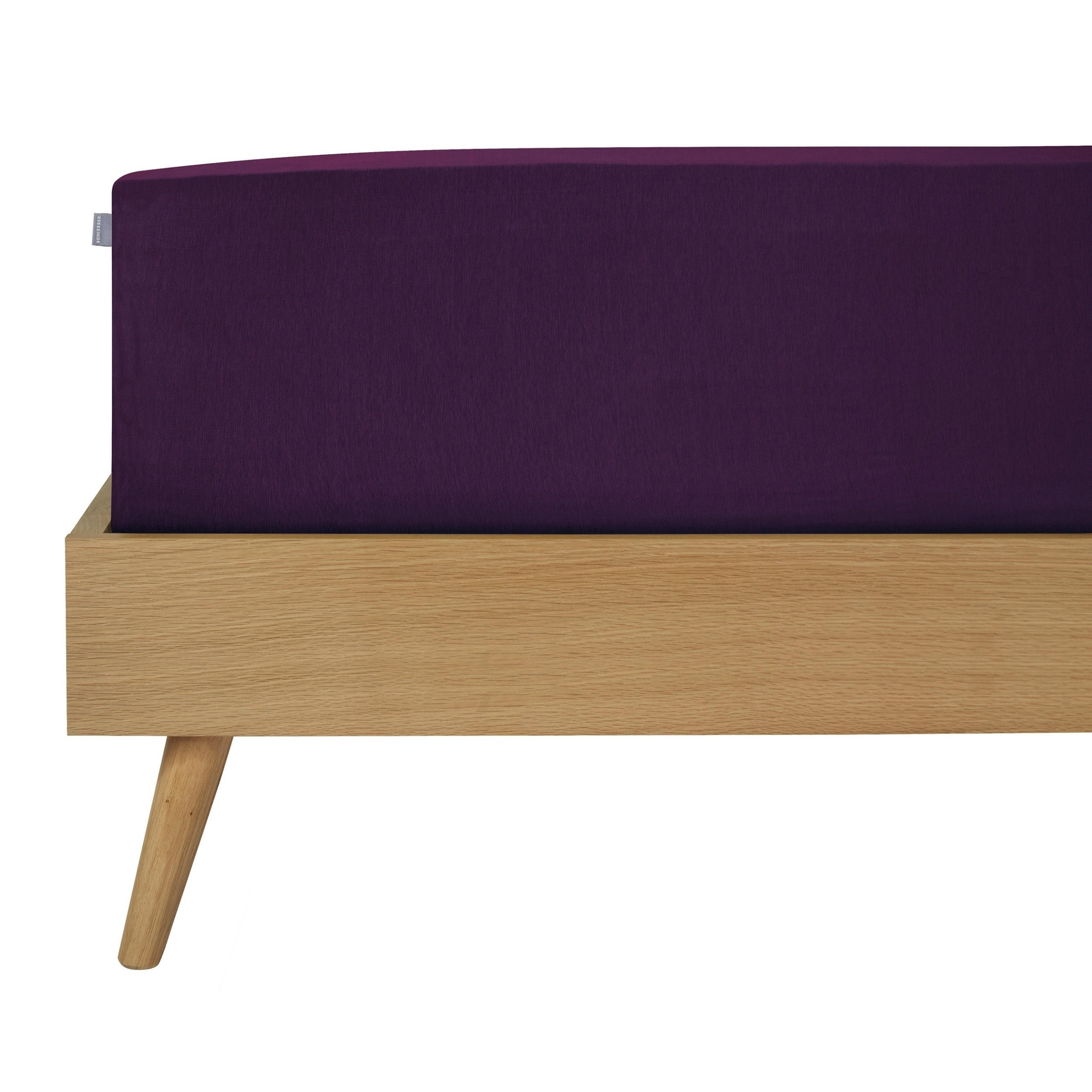 SPANNBETTLAKEN Flexi - 95/5 - 100 x 200 cm - Aubergine - Aubergine, Textil (100/200cm) - SCHIESSER