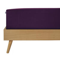 SPANNBETTLAKEN Flexi - 95/5 - 100 x 200 cm - Aubergine - Aubergine, Textil (100/200cm) - SCHIESSER