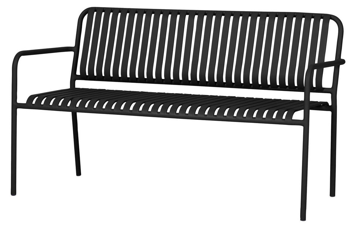 GARTENBANK Schwarz - Schwarz, Holzwerkstoff (140/83/56cm) - ebuy24