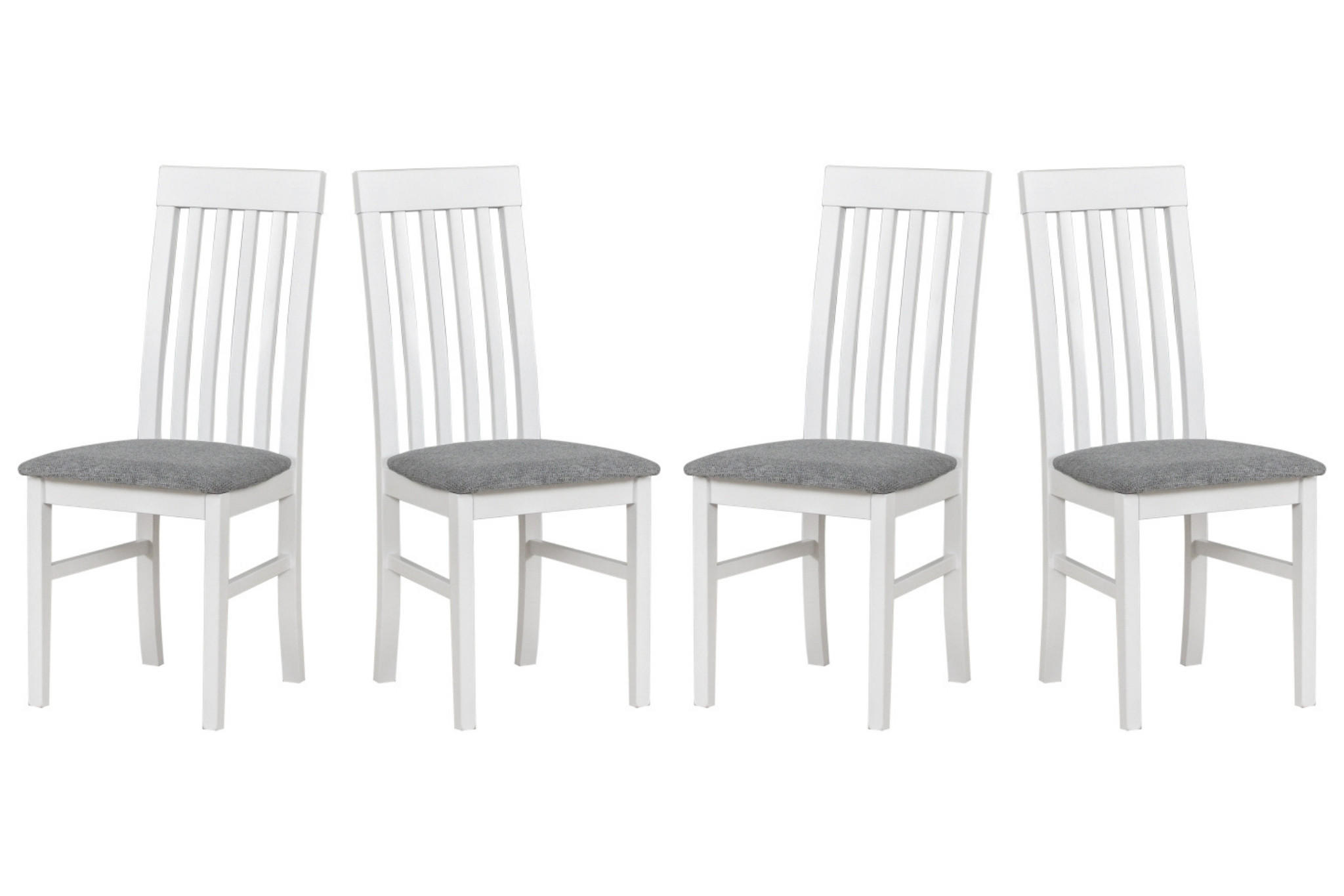 ESSZIMMERSTUHL 4x "NILO 1", weiss, aragon 93, - Beige/Buchefarben, Holz (43/95/40cm) - Leaf Design