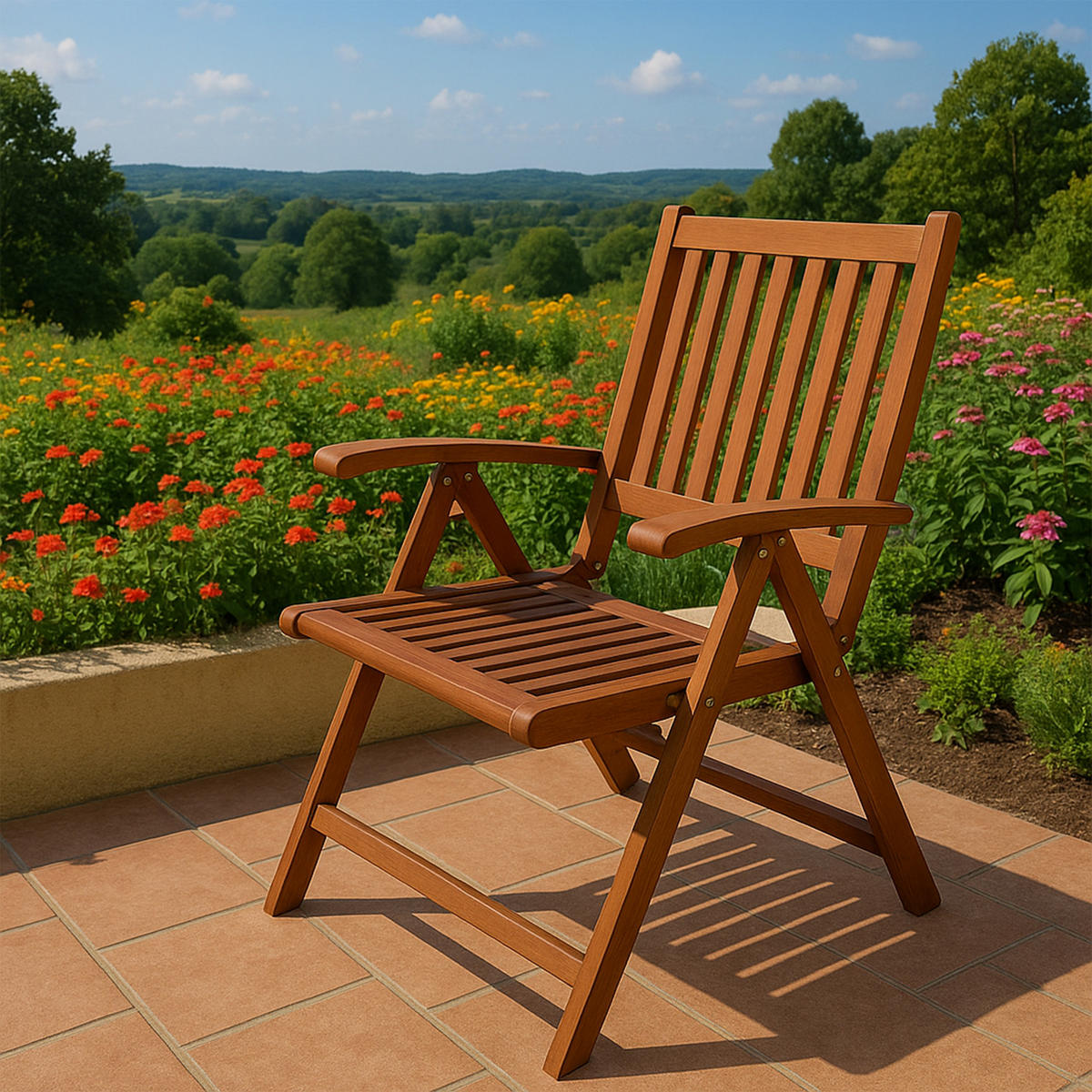 KLAPPSTUHL Laguna, 2-er Set, Klappsessel, Eukalyptus geölt - Braun, Holz (58/108/70cm) - TPFGarden