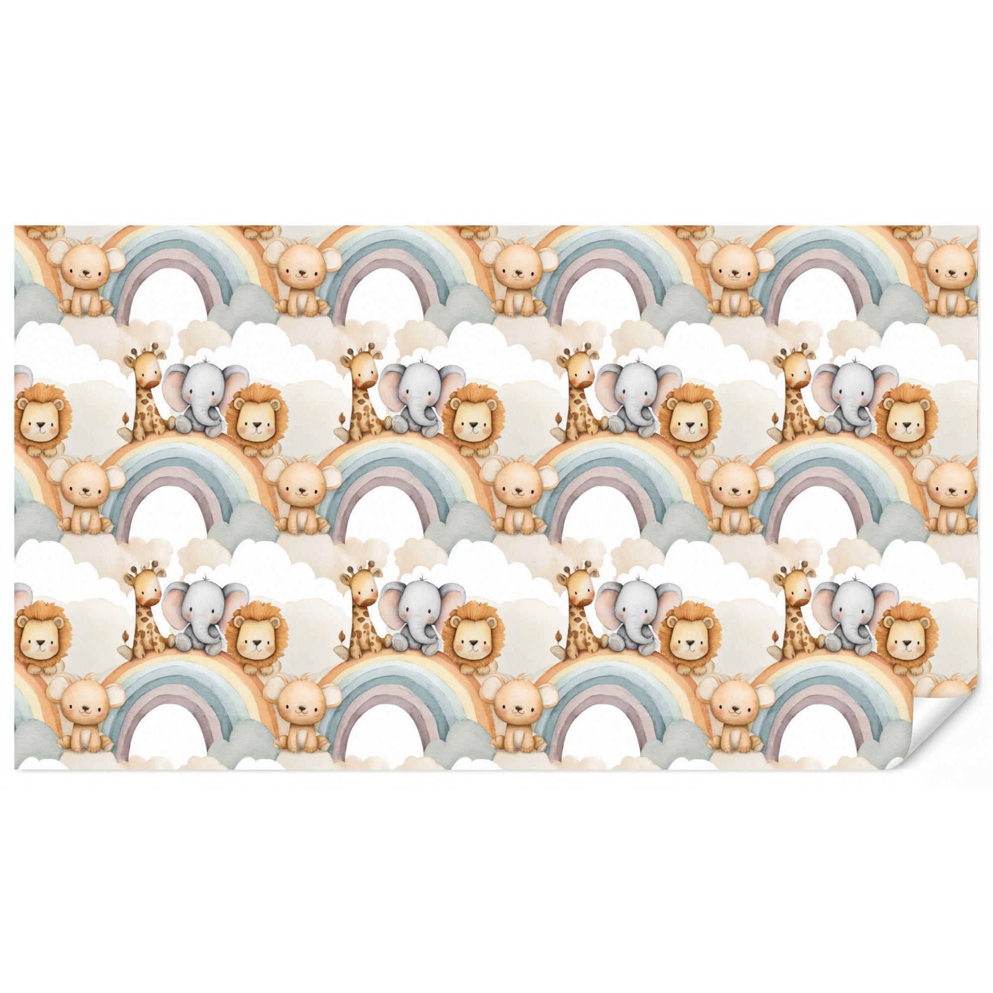OnlyWow Kindertapete Weiß 400x220 cm