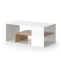 COUCHTISCH Edgar Weiß/Goldkraft Eiche 110 x 59 cm - Honigeiche/Weiß, Holzwerkstoff (59/110/47cm) - Vicco