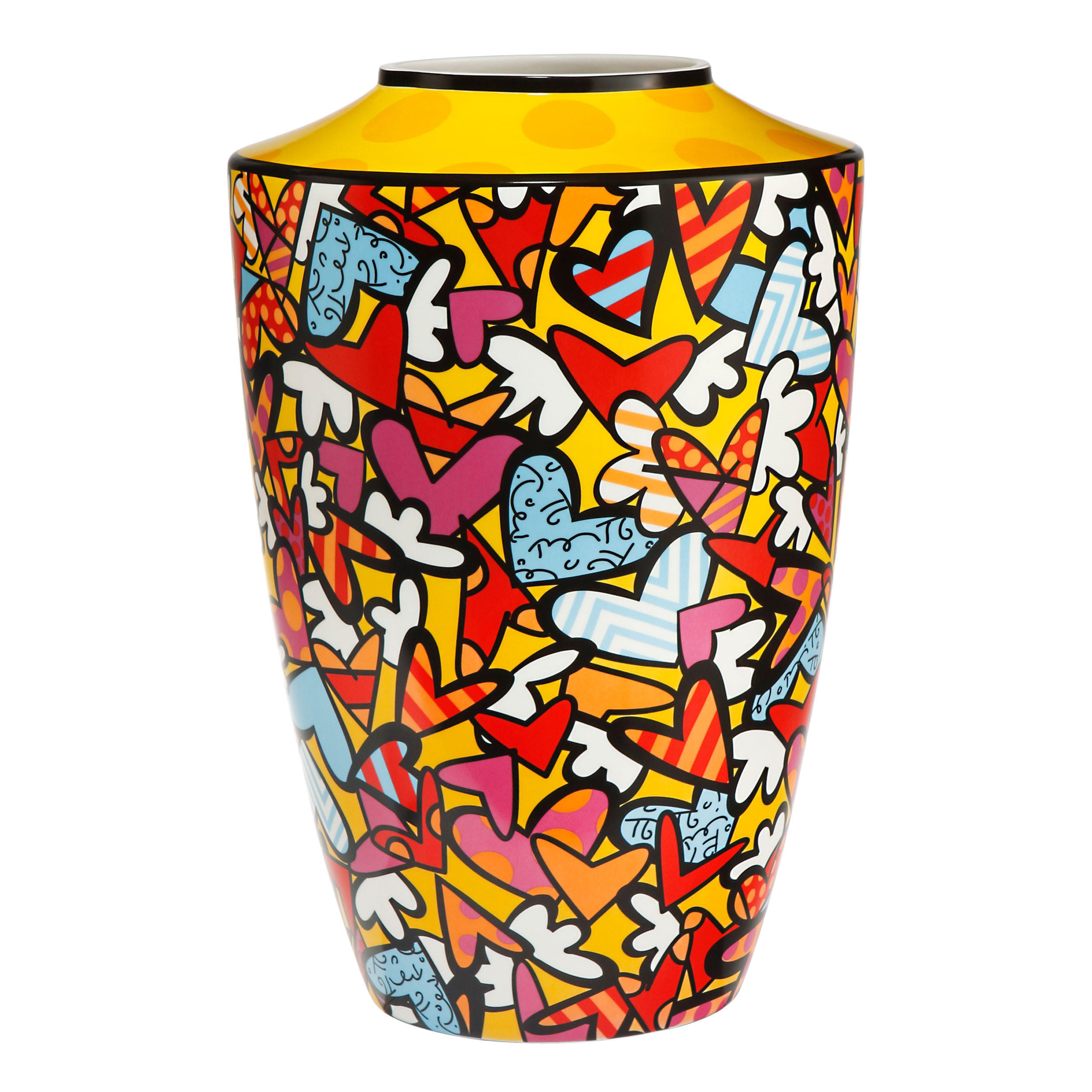 VASE Romero Britto - All we need is Love, Porzellan, Bunt, 41 cm - Multicolor, Keramik (41cm) - Goebel
