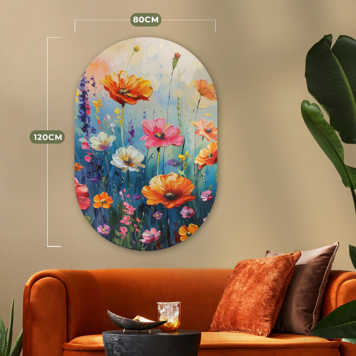 WANDBILD Blumen - Natur - Aquarell - Kunst 80x120 cm - Multicolor, Kunststoff (80/120cm) - MuchoWow