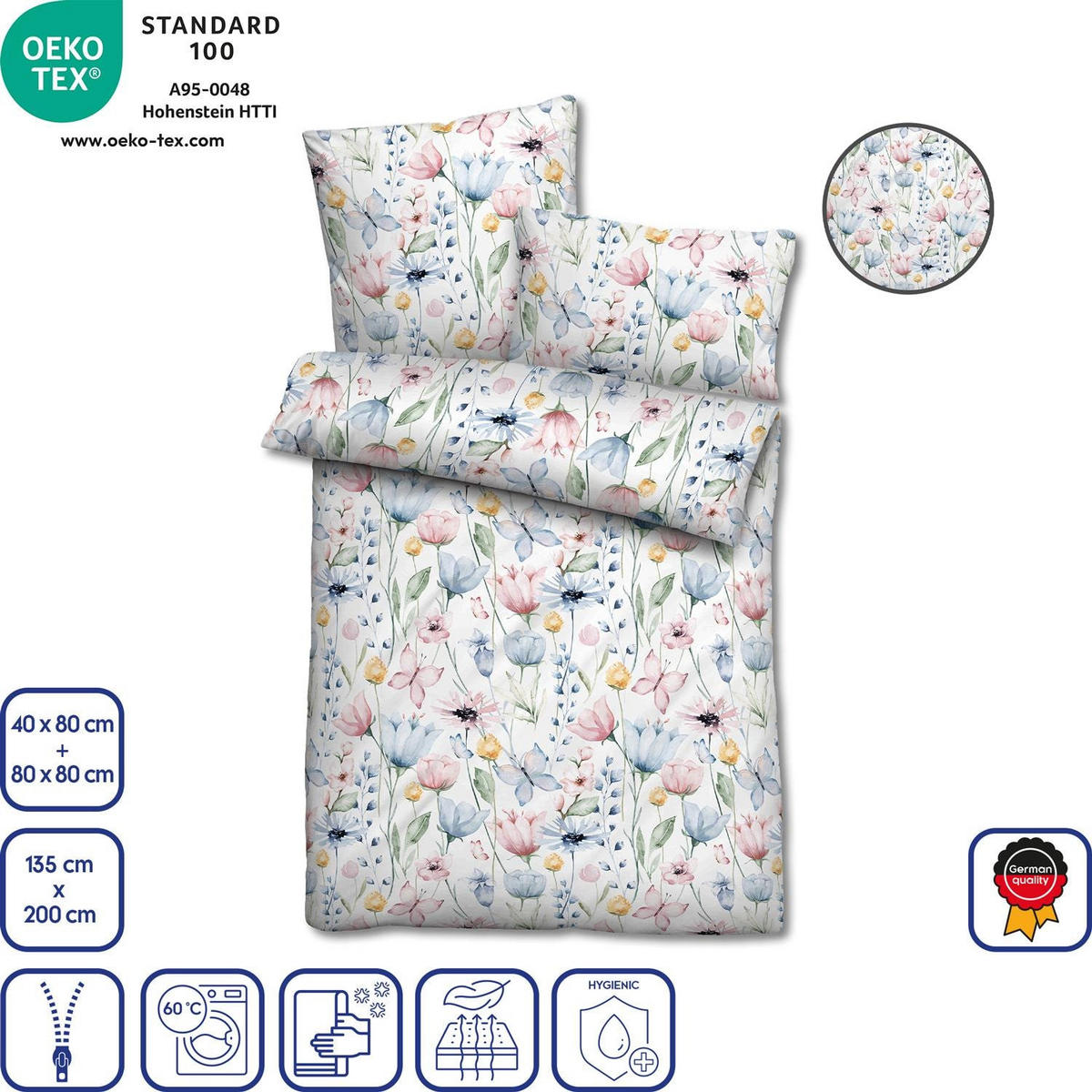 BETTWÄSCHE 135x200 cm - Weiß, Textil (135/200cm)